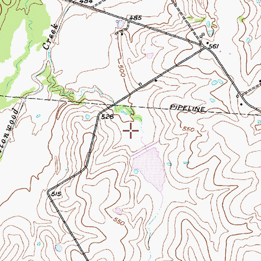 Topographic Map of Soil Conservation Service Site 94 Dam, TX