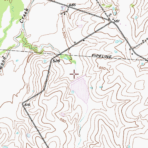 Topographic Map of Soil Conservation Service Site 94 Reservoir, TX