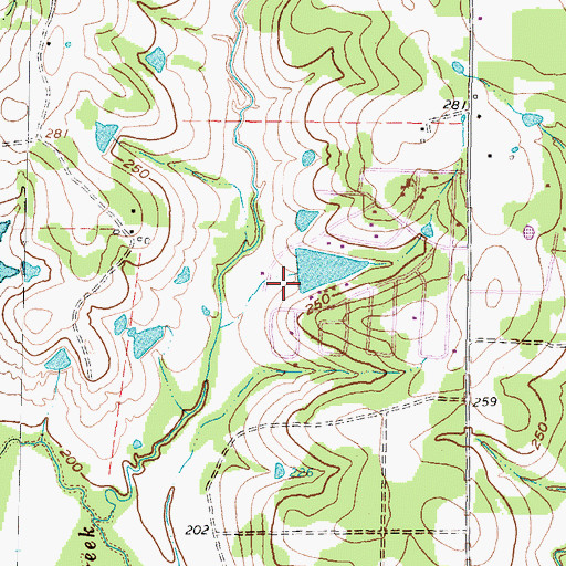Topographic Map of Tri Lake Number 1 Dam, TX