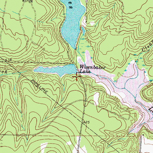 Topographic Map of Lake O the Woods, TX