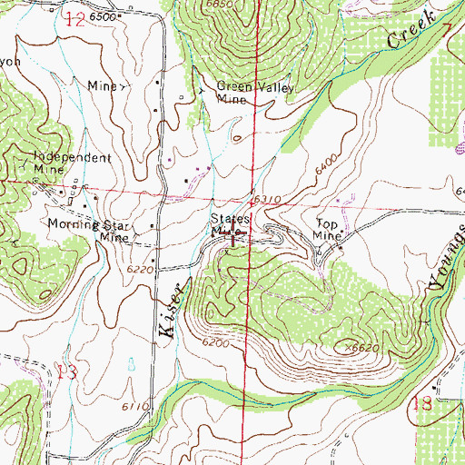Topographic Map of States Mine, CO