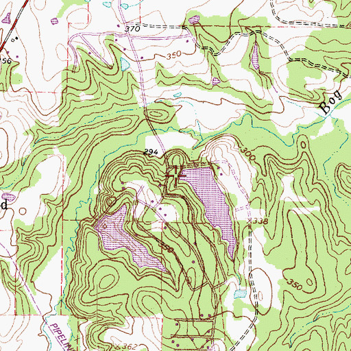 Topographic Map of Glenwood Acres North Lake Dam, TX