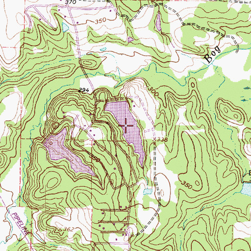 Topographic Map of Glenwood Acres North Lake, TX