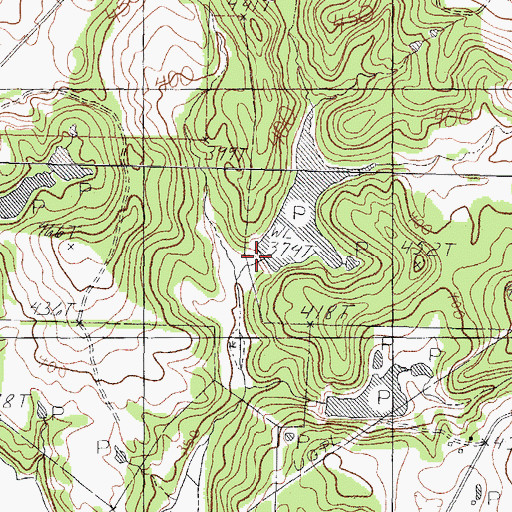 Topographic Map of Stroube Dam Number 1, TX
