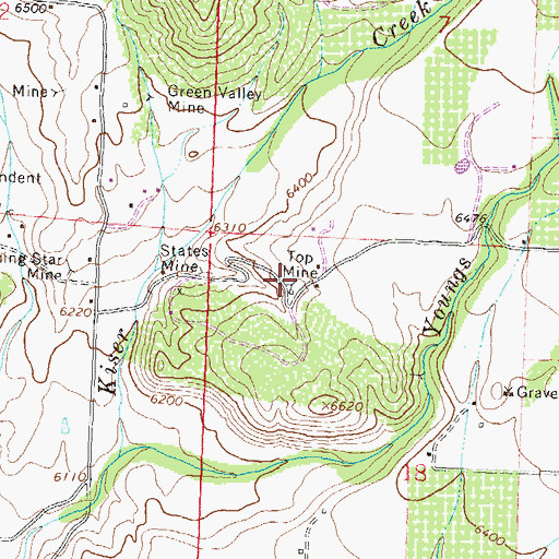 Topographic Map of Top Mine, CO