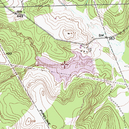 Topographic Map of Crews Lake Number 1, TX