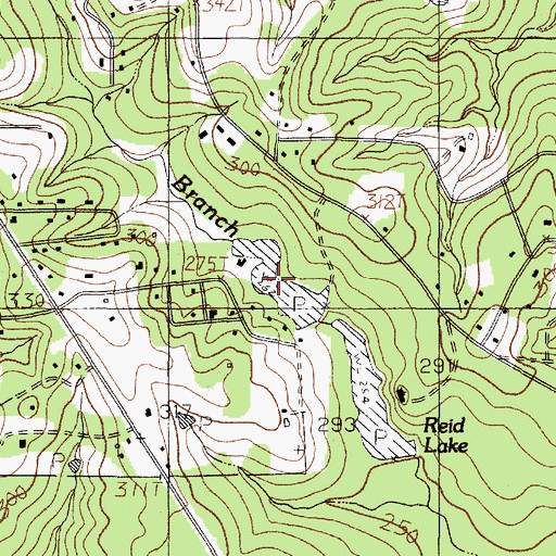 Topographic Map of Clemmons Lake, TX