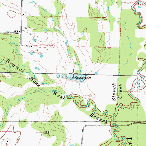 Topographic Map of Soil Conservation Service Site 15a Dam, TX