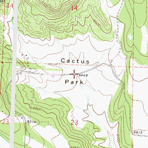 Topographic Map of Cactus Park, CO