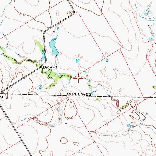 Topographic Map of Soil Conservation Service Site 135a Reservoir, TX