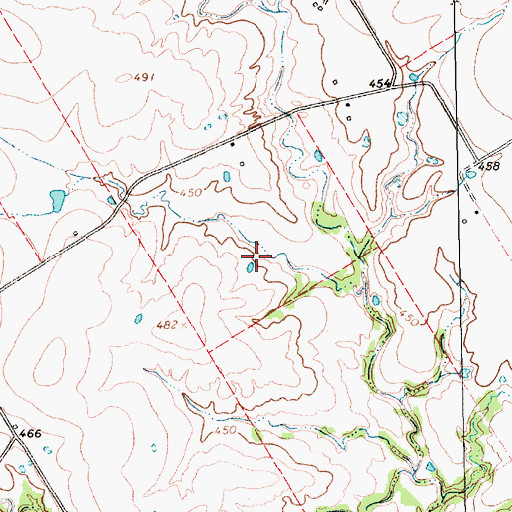 Topographic Map of Soil Conservation Service Site 135b Dam, TX