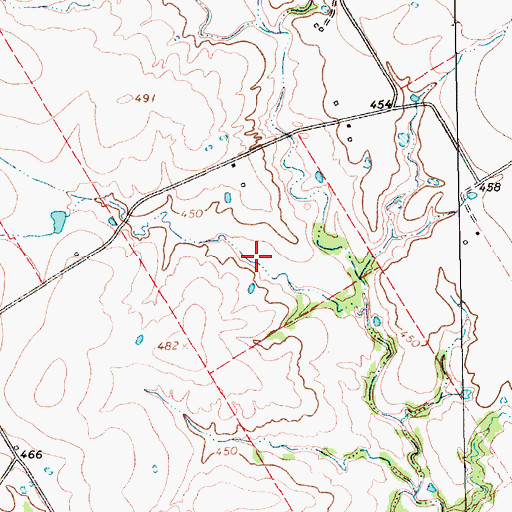 Topographic Map of Soil Conservation Service Site 135b Reservoir, TX