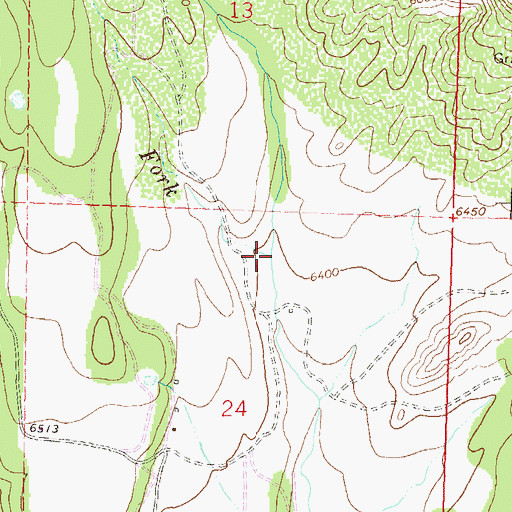 Topographic Map of West Fork Currant Creek, CO