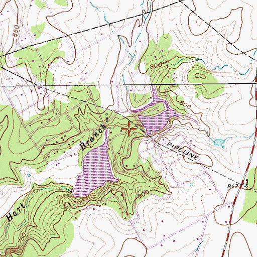 Topographic Map of Horseshoe Lake Dam, TX