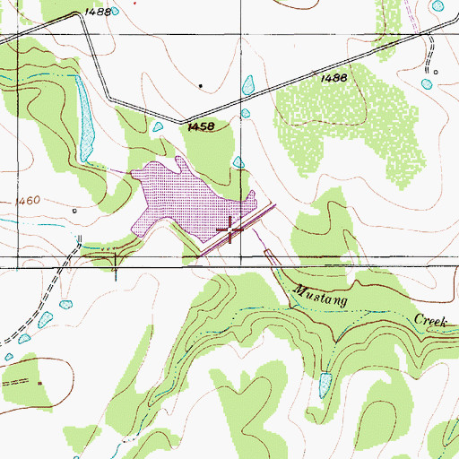 Topographic Map of Soil Conservation Service Site 4 Dam, TX