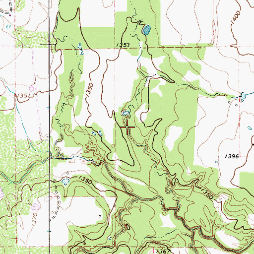 Topographic Map of Dutton Lake, TX
