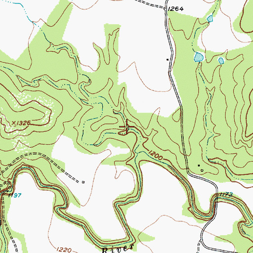 Topographic Map of L M Whitely Lake, TX