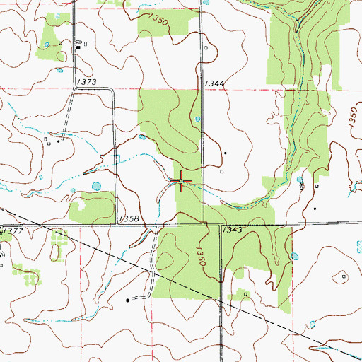 Topographic Map of Arvil Setzler Lake, TX
