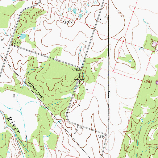 Topographic Map of Ardean Kimmell Reservoir Number 2, TX