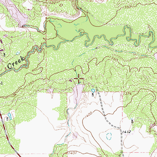 Topographic Map of South Gibson Dam, TX