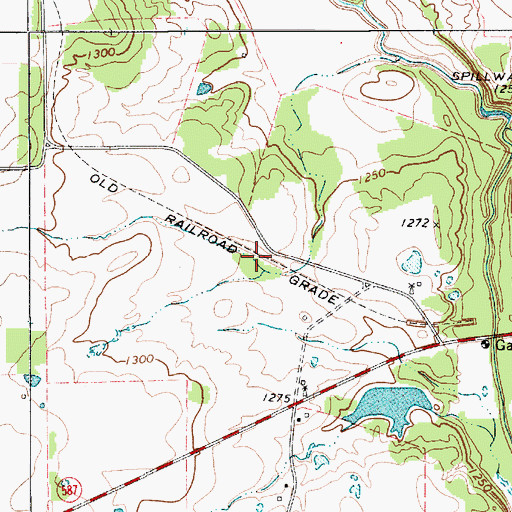 Topographic Map of Spruill Dam Number 2, TX