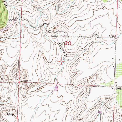 Topographic Map of Stingley Gulch, CO