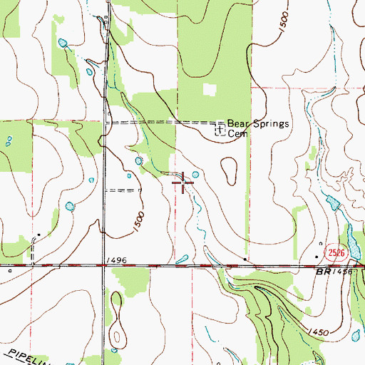 Topographic Map of Carlton Dam, TX