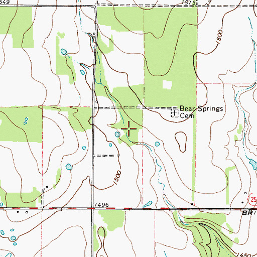 Topographic Map of Carlton Lake, TX