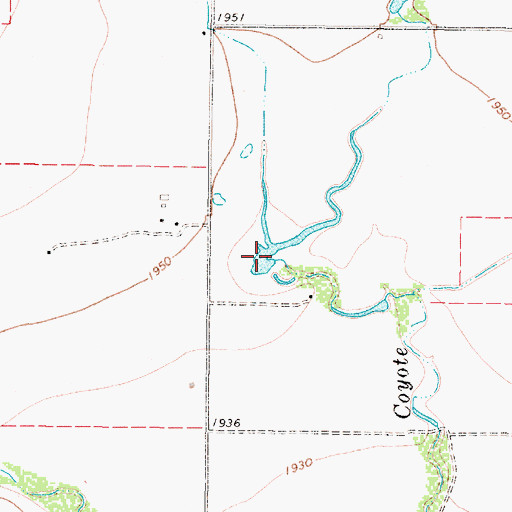 Topographic Map of Mitchell Lake, TX