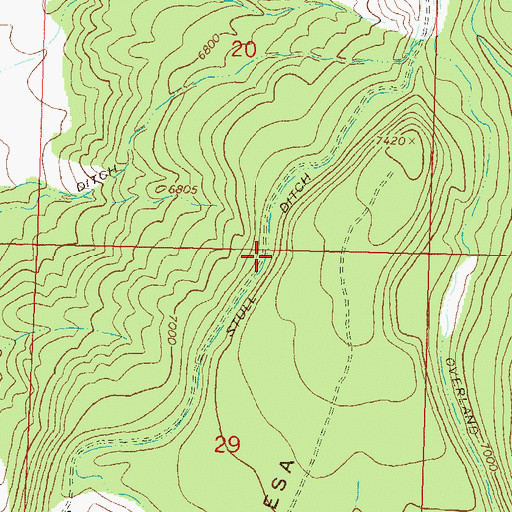 Topographic Map of Stull Ditch, CO