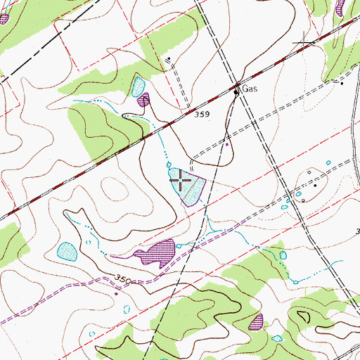Topographic Map of Olinick Reservoir, TX