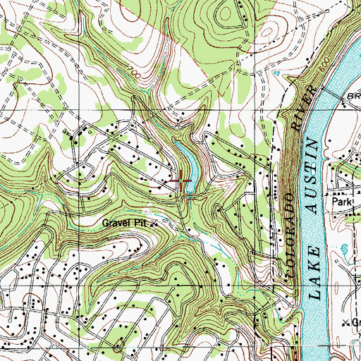 Topographic Map of Apache Lake Dam, TX