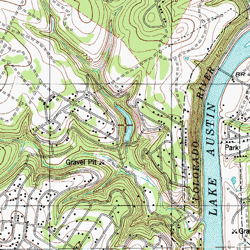 Topographic Map of Apache Lake, TX