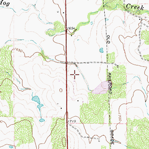 Topographic Map of Soil Conservation Service Site 33 Dam, TX