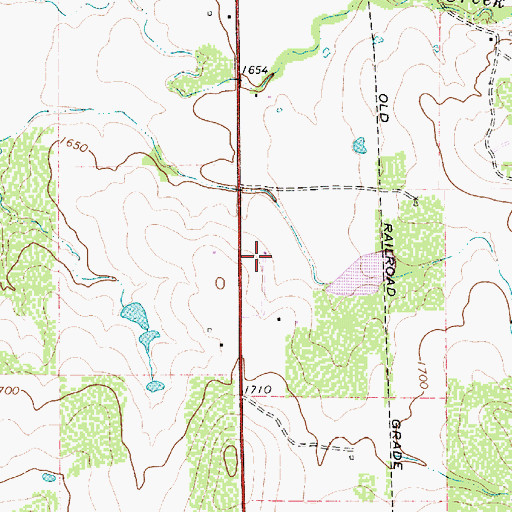Topographic Map of Soil Conservation Service Site 33 Reservoir, TX