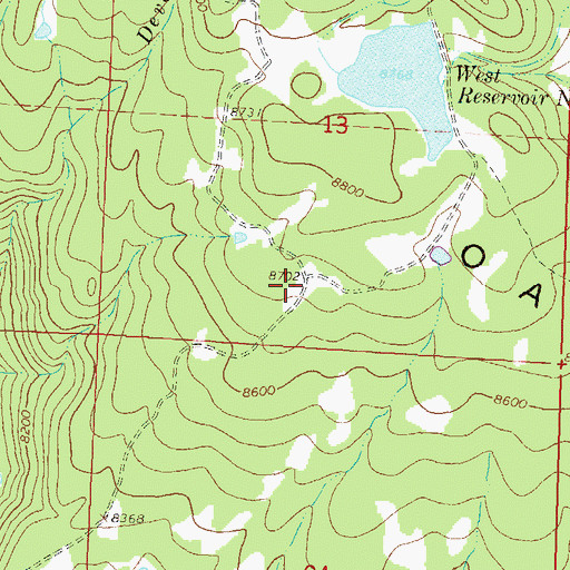 Topographic Map of Oak Mesa, CO