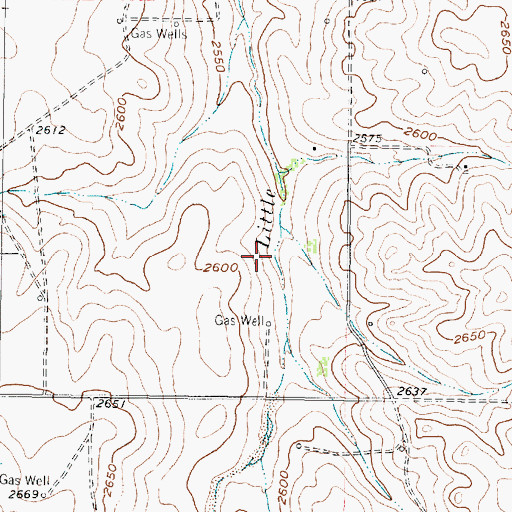 Topographic Map of Avent Reservoir Dam, TX