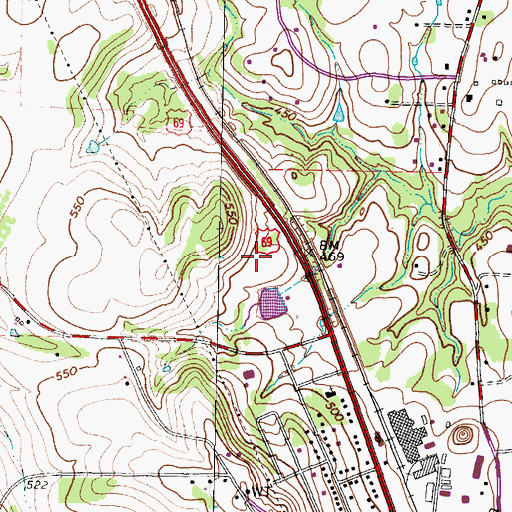 Topographic Map of Tyler Pipe Industries Lake Number 1, TX
