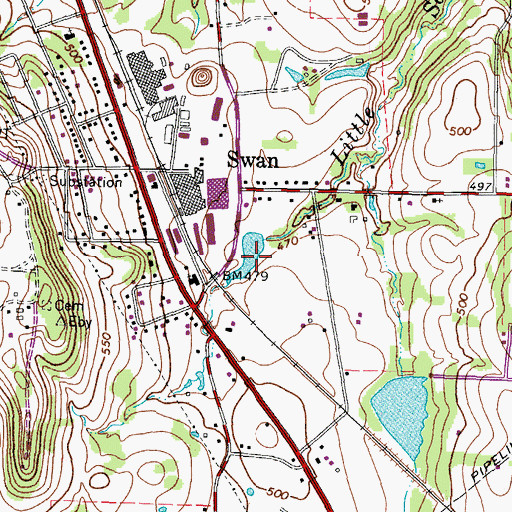 Topographic Map of Tyler Pipe Industries Dam Number 2, TX