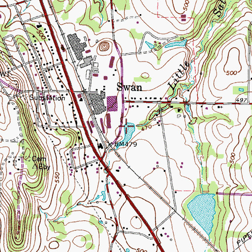 Topographic Map of Tyler Pipe Industries Lake Number 2, TX