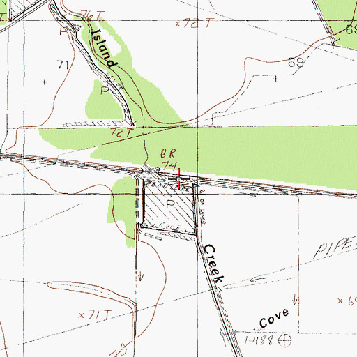 Topographic Map of Lovell Reservoir Number 1 Levee, TX