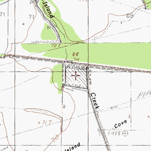 Topographic Map of Reservoir Number 1, TX