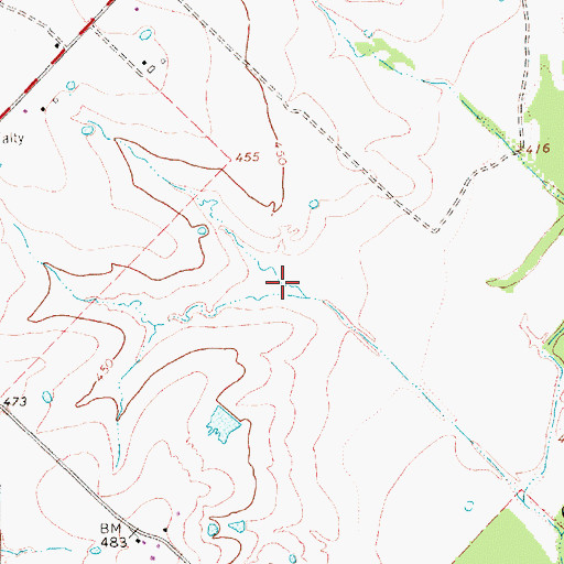 Topographic Map of Soil Conservation Service Site 32 Dam, TX