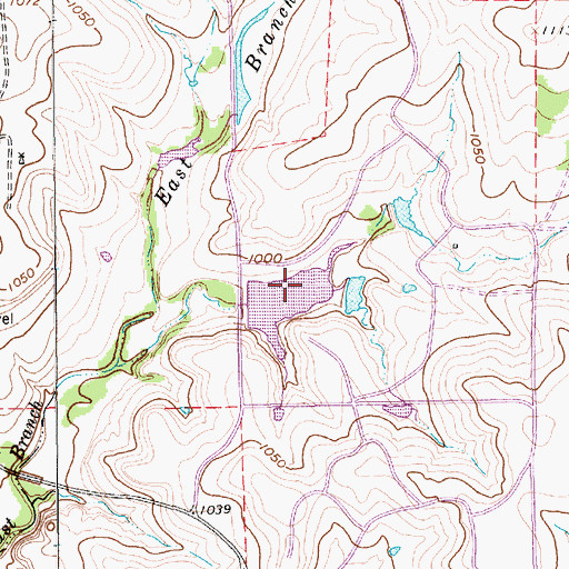 Topographic Map of North Crites Lake, TX