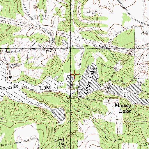 Topographic Map of Grass Lake Dam, TX