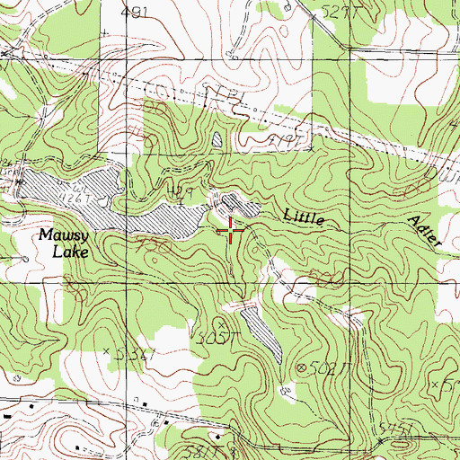 Topographic Map of Site C Reservoir, TX