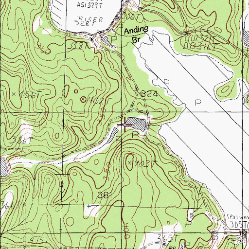 Topographic Map of Cartwright Lake, TX