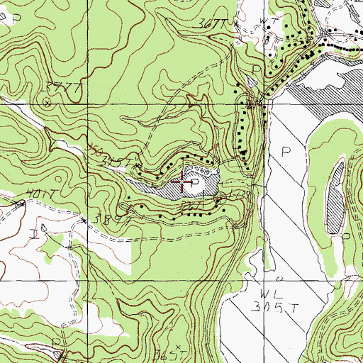 Topographic Map of Black Lake, TX