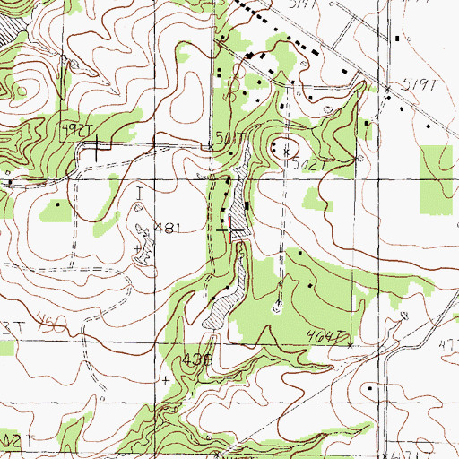 Topographic Map of Moonshine Creek Dam Number 2, TX