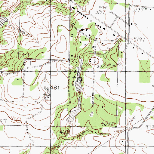 Topographic Map of Moonshine Creek Lake Number 2, TX